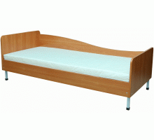 Ліжко 1-спальне з заокругленими спинками, захисна боковина ліворуч