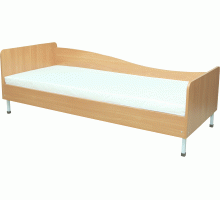 Ліжко 1-спальне з заокругленими спинками, захисна боковина праворуч