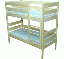 Ліжко дитяче з натуральної деревини 2-х ярусне (Соcна), без матрацу