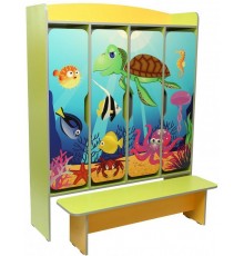 Шафа 4-дверна для роздягальні з фотодруком 