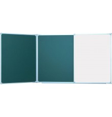 Дошка аудиторна на п'ять комбінованих робочих поверхонь під крейду та маркер