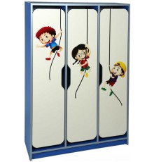 Шафа дитяча 3-місна з фігурними дверима з фотодруком 
