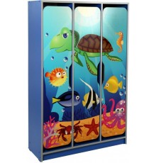 Шафа дитяча 3-місна з фігурними дверима з фотодруком 