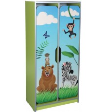 Шафа дитяча 2-місна для роздягальні з фотодруком 