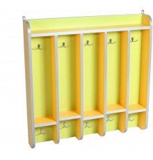 Вішалка для рушників з поличкою на 10 гачків