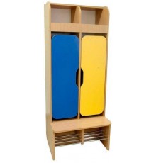 Шафа дитяча 2-місна з фігурними дверима (хромовані труби)