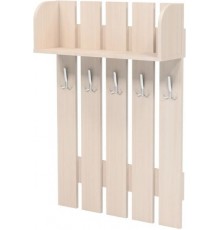 Вішалка з поличкою на 5 гачків