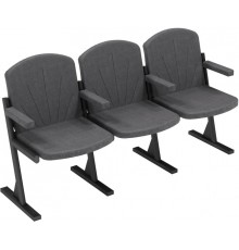 Крісло для актового залу м'яке (тканина) 3-місне