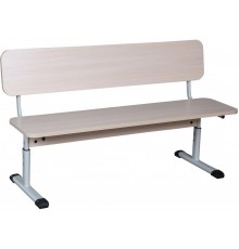 Лава зі спинкою 2-місна, регульована по висоті, на плоскоовальній трубі, ростові групи №4-6