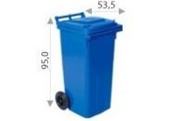 Пластиковий сміттєвий контейнер для ТПВ Україна на 120 літрів