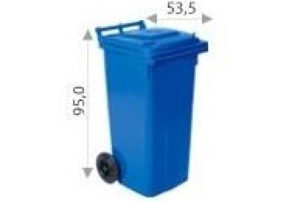Пластиковий сміттєвий контейнер для ТПВ Україна на 120 літрів