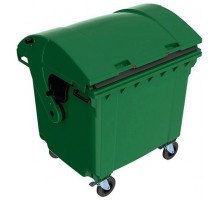 Пластиковий контейнер для сміття SULO на 1100 л: Зеленый с сферической крышей