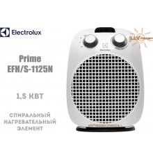 Електричний тепловентилятор Electrolux EFH/S-1125N 1500 Вт Prime Настільний Спіральний нагрівальний елемент Площа обігріву до 25 м.кв.