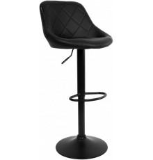 Барний стілець зі спинкою Bonro B-074 чорний (чорна основа) (676)