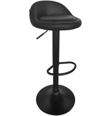 Барний стілець зі спинкою Bonro B-075 чорний (чорна основа) (654)