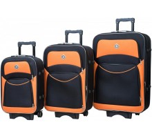 Чемодан Bonro Style набор 3 штуки чорно-оранжевий