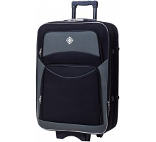 Текстильна валіза Bonro Style (маленька) чорно-сіра