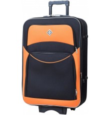 Текстильна валіза Bonro Style (середня) чорно-оранжева