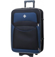 Текстильна валіза Bonro Style (середня) чорно-т. синя