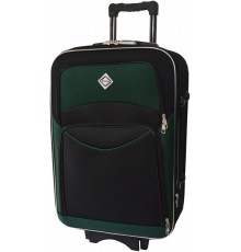 Текстильна валіза Bonro Style (середня) чорно-зелена