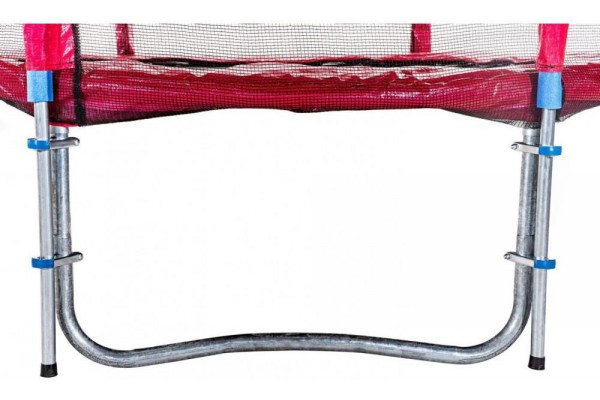 Батут Atleto 183 см з подвійними ногами з сіткою + драбинка червоний