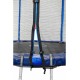 Батут Atleto 252 см з подвійними ногами з сіткою синій