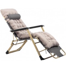 Шезлонг крісло садовий, туристичний Bonro B-02 сірий + подушка