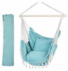 Крісло підвісне бразилійське гойдалка гамак Bonro B-093 бірюзовий 120 кг