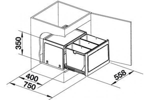 Система сортування відходів Blanco - SELECT BOTTON PRO 60 AUTOMATIC (517470)