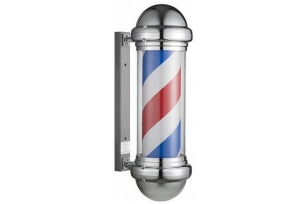 Рекламна стійка для барберів - барберпул EUROSTIL Barber`s pole хром (04946)