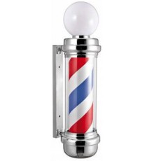 Стійка рекламна Barbers Pole хром з плафоном 85x31x23 см (04744)