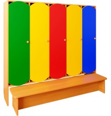 Шафа для дитячого одягу Секційна-1394 з лавочкою