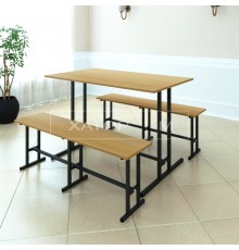 Стіл для їдальні з підвісними лавками