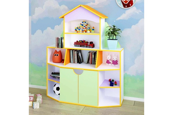 Дитяча стінка для іграшок "Книжковий дім"