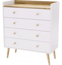 Комод Art in Head 4 скандинавський Asgard 820x955x400 Білий діамант/Дуб крафт золотий (AG03011200000)