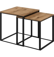 Стіл журнальний Art In Head 2 в 1 Ascet 530x530x530 Дуб Евок (AS14100000030)