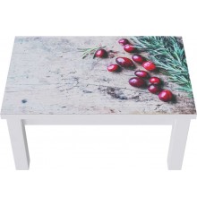 Стіл журнальний Art In Head B-Jet Print 4 900x425x600 Аляска структурна/Білі ноги (131026615)