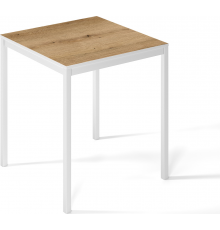 Обідній стіл Art in Head Brevity Loft mini 670х750х670 Дуб Евок/Білий метал (TB03100000010)