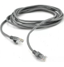 Патч-корд литий, CCA, UTP, RJ45, Cat.5e, 3m, сірий