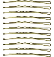 Невидимки для волосся SPL, фрезерні з однією кулькою, золоті (6 см/24 шт) 3022-0060