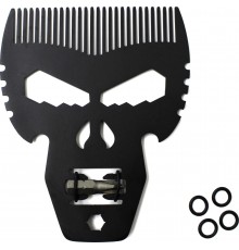 Барберський гребінець SPL Metal Barber Skull 1196