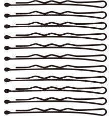 Невидимки для волосся SPL, фрезерні з однією кулькою, коричневі (5 см/24 шт) 3021-0050