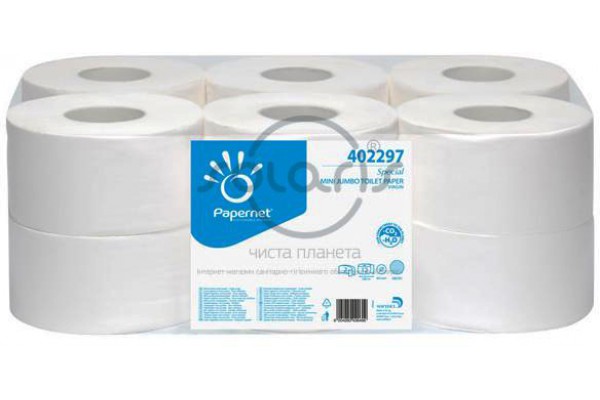 IMB-402297 - Туалетний папір Джамбо, білий, 2-шаровий
