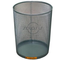 Ажур-серебро - Сталевий офісний кошик для сміття, 15 л