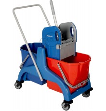 Візок з пласт. рамою: 2 відра 25 л., прес для віджиму