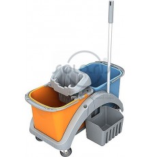 TS2-0017 - Візок з віджиманням для KLIK Kombi, 2 відра 20 л, кошик