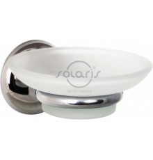 Мильниця матова овальна з хромованим тримачем