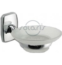 Мильниця прозора з хромованим тримачем