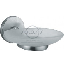 Мильниця матова овальна з хромованим тримачем