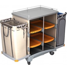 TSH-0005 - Візок готельний з мішком для білизни і висувними кюветами